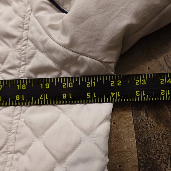 NFL Team Apparel Denver Broncos Quilted Jacket Women’s Large White Orange Warm - Picture 5 of 14